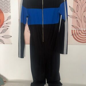 Fashion Nova Black, Blue & White Jumpsuit